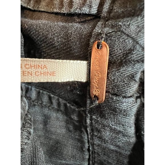 Free People Pleated Jeans Trouser Pant Washed Black Button Fly size 4 Black - Picture 2 of 7